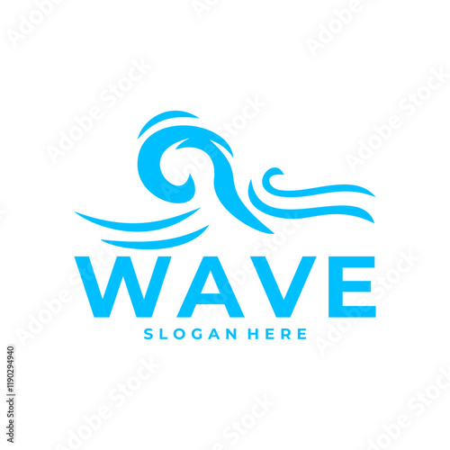 Wallpaper Mural Abstract wave logo design. Wave logo concept design template Torontodigital.ca