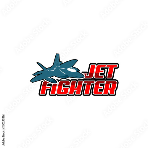 jet fighter airplane vector logo
