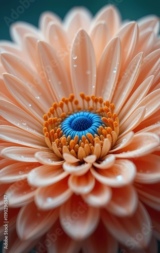 close-up of a blooming flower, vibrant colors, detailed textures