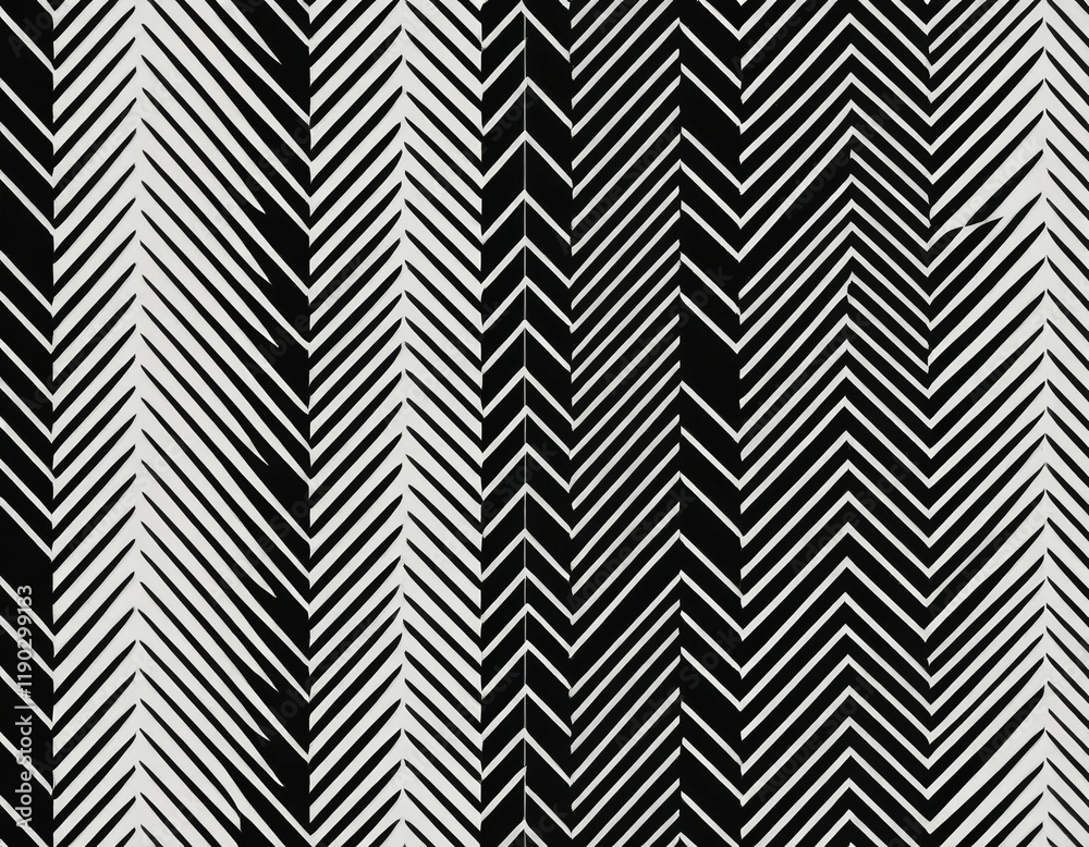 Striking Black and White Chevron Pattern: Abstract Geometric Background with Bold Diagonal Lines and High Contrast Striking Black and White Chevron Pattern: Abstract Geometric Background with Bold Diagonal Lines and High Contrast