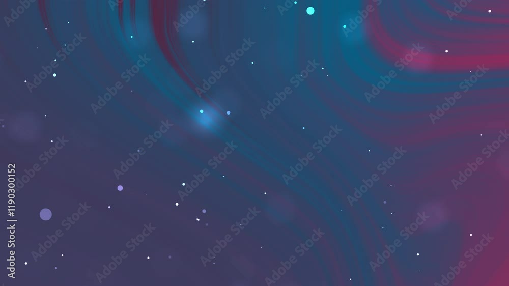 Abstract Nebula Background with Red and Blue Waves