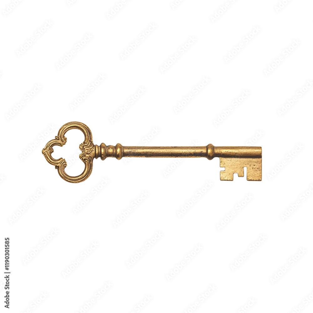 Decorative gold key on a white background, showcasing the elegance and symbolism of luxury, security, and exclusivity in design.
Decorative gold key on a white background, showcasing the elegance and symbolism of luxury, security, and exclusivity in design.