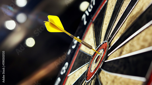 Wallpaper Mural Missed Target: Yellow Dart Double Exposure Stock Photo - Abstract Business Failure Concept
 Torontodigital.ca