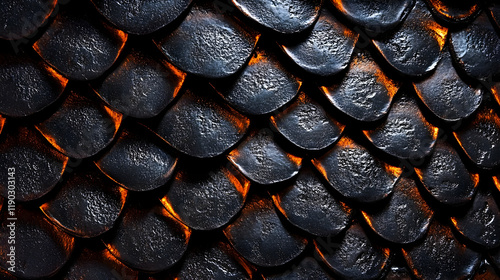 An up-close view of a fish's scale texture that shimmers in the sunlight photo