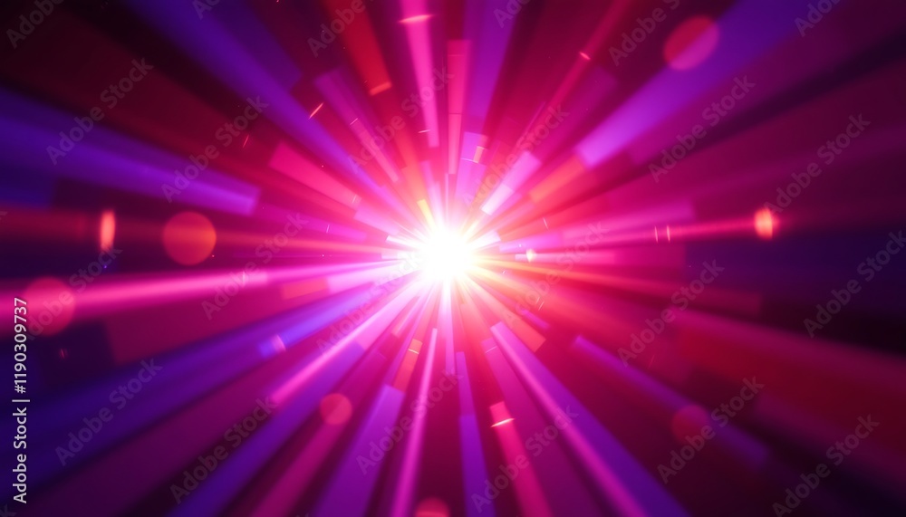 Fototapeta premium Abstract Radiance: A Symphony of Pink and Purple Light Rays