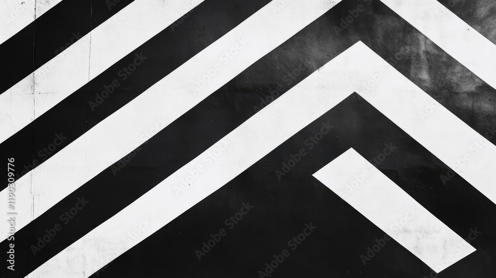 Fototapeta premium Black and White Geometric Pattern with Striking Diagonal Lines