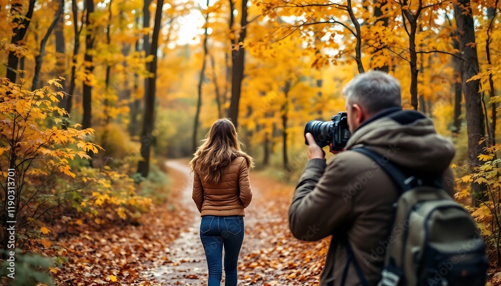 Autumn Photography Session in Golden Forest Autumn Photography Session in Golden Forest