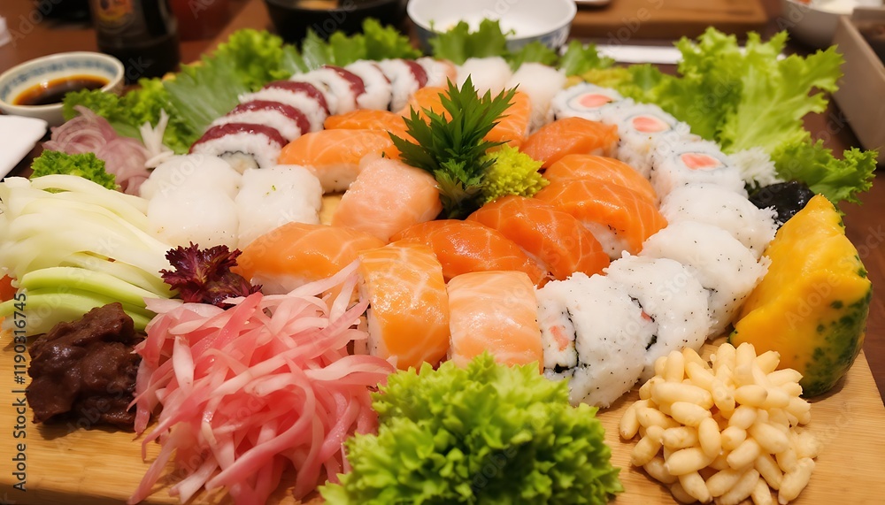 Magnificent Sushi Platter: A Culinary Masterpiece Magnificent Sushi Platter: A Culinary Masterpiece