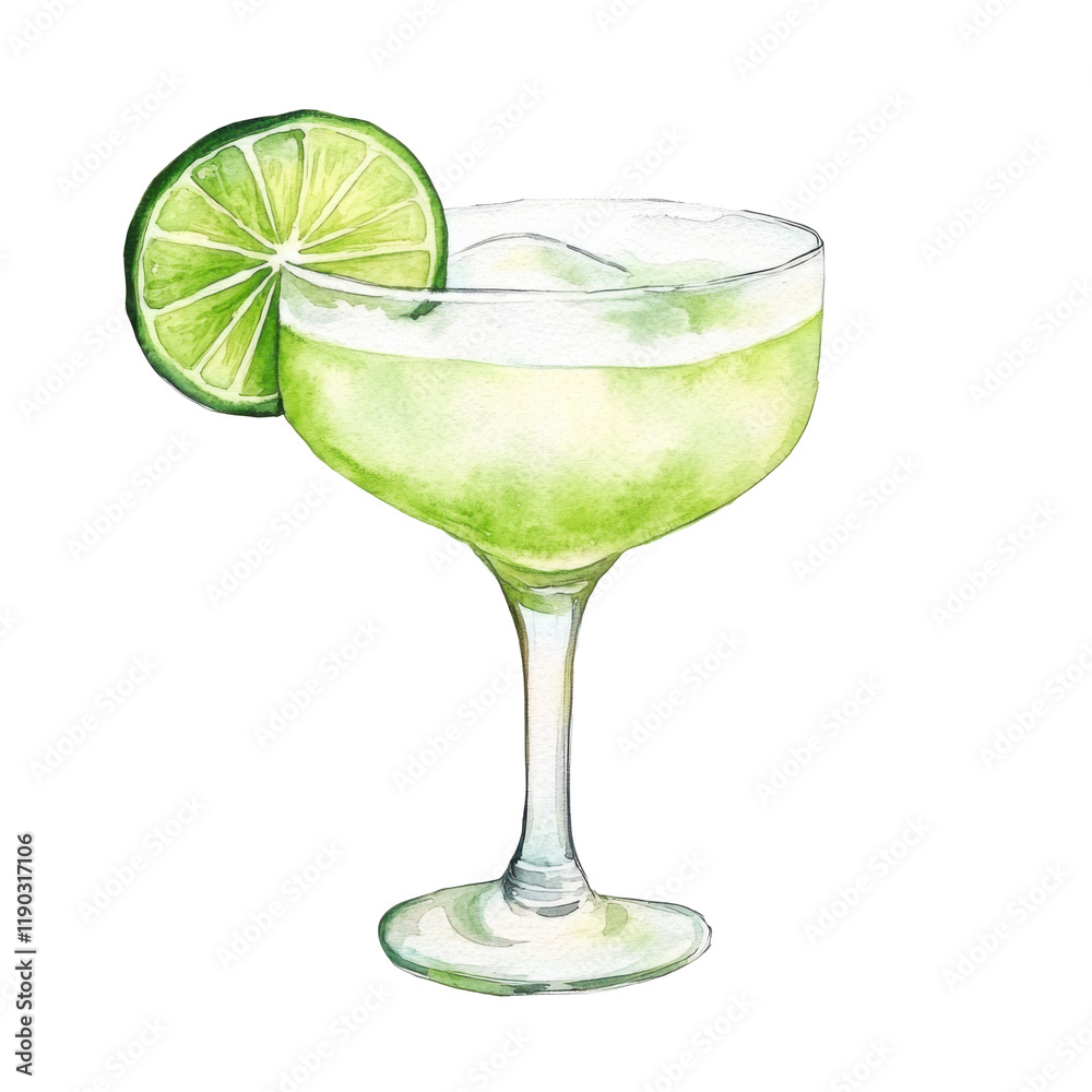 cocktail with lime and mint on transparent background cocktail with lime and mint on transparent background