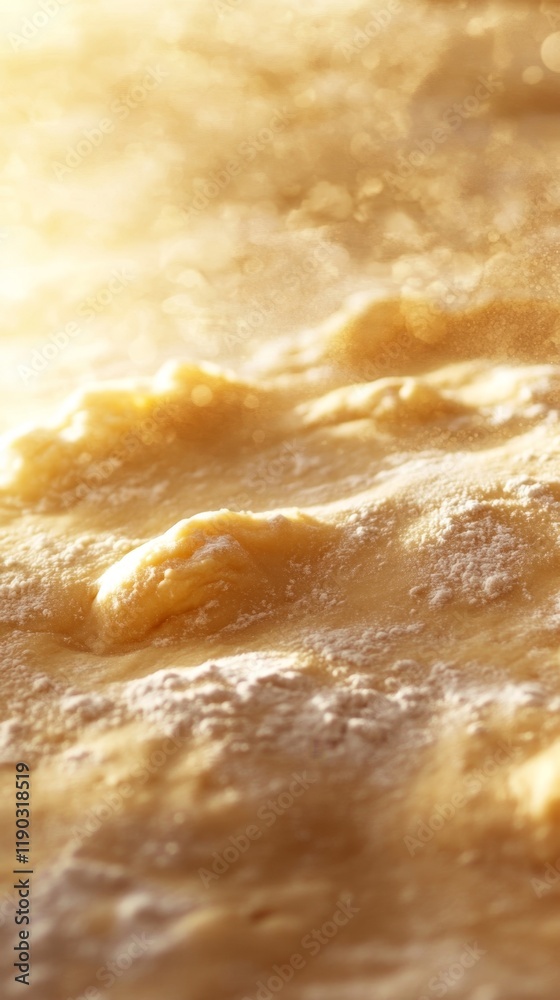 Obraz premium Textured Surface of Golden Dough with Soft Bumps and Light Effects
