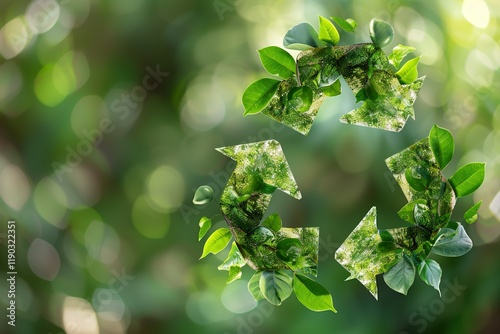 Circular economy concept. Sustainable business development. Limit climate change and global warmimg. LCA Life cycle assessment. Recycle, reuse, manufacturing, consumption. World environment photo