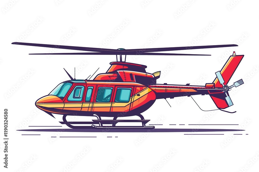 Helicopter elegant icon on white background. Helicopter elegant icon on white background.