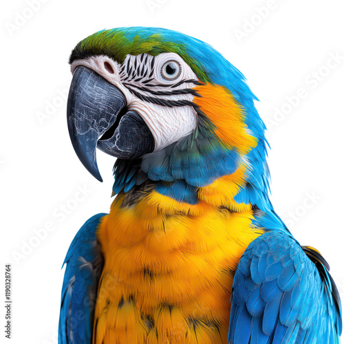 Vibrant Blue-and-Gold Macaw Portrait