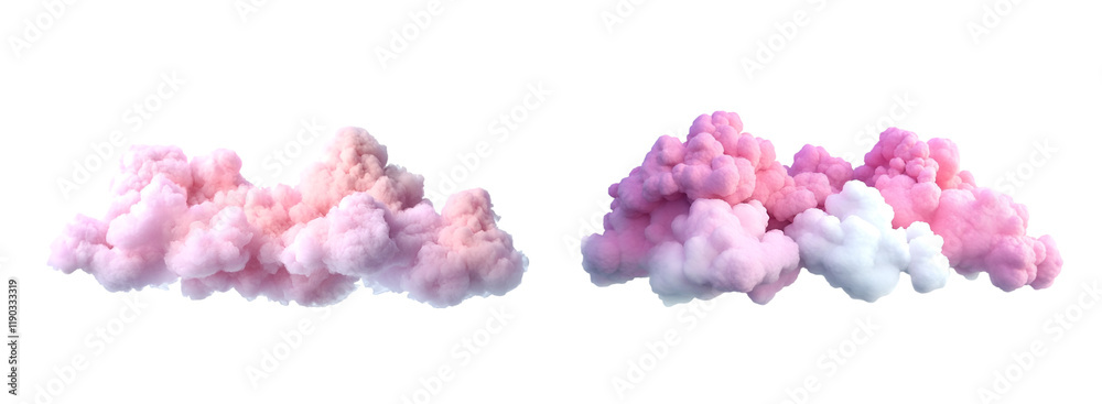 Pink clouds on transparent background
Pink clouds on transparent background