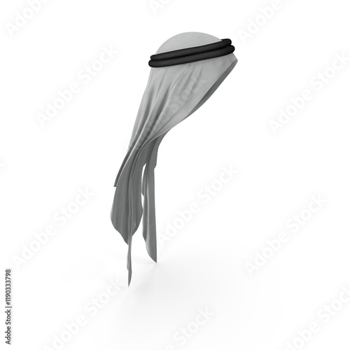 White Arabic Headdress with Agal