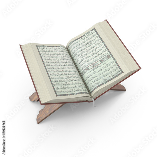 Quran on Wooden Stand, A Symbol of Faith