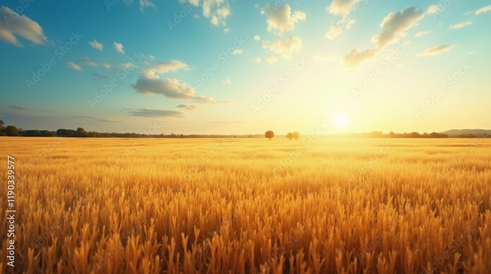 landscape bathed in warm sunshine landscape bathed in warm sunshine