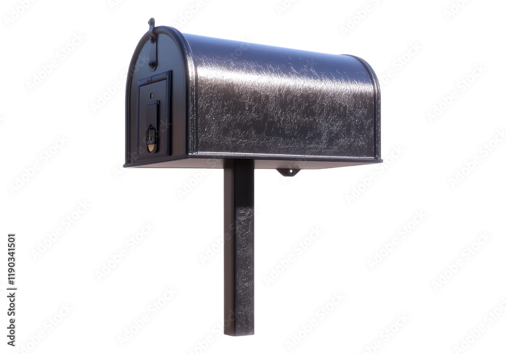 Metallic mail box. Metallic mail box.