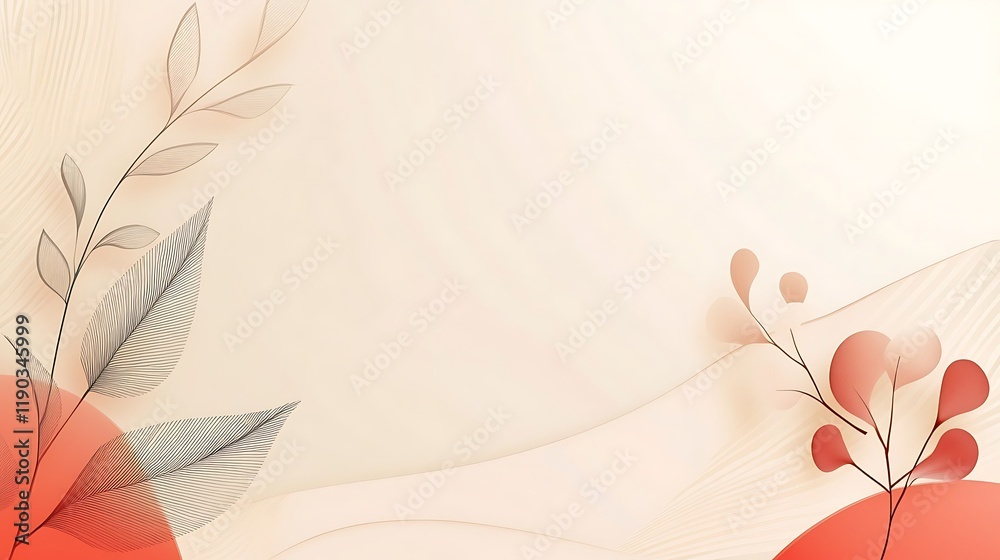 Fototapeta premium Elegant Abstract Floral Design With Soft Hues