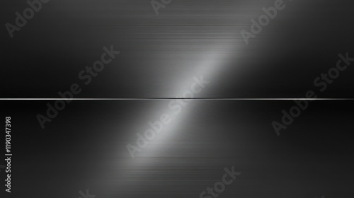 Metallic Gray Gradient with Smooth Reflective Sheen and Polished Texture. Reflective background