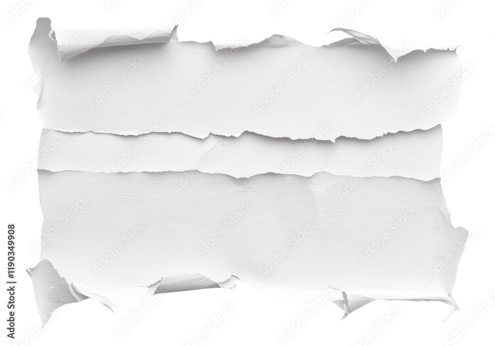 Fototapeta premium Ripped white paper.