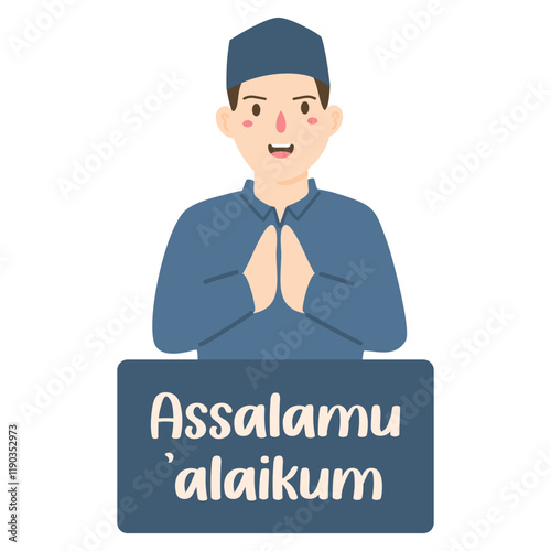 Assalamualaikum Greeting text and people