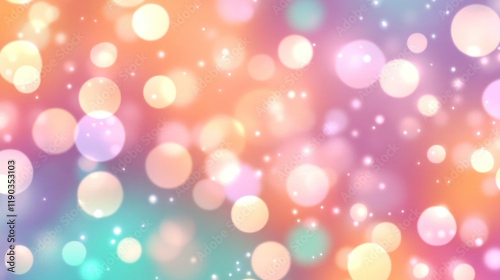 Abstract pastel bokeh background with soft, glowing circles and sparkles. Abstract pastel bokeh background with soft, glowing circles and sparkles.