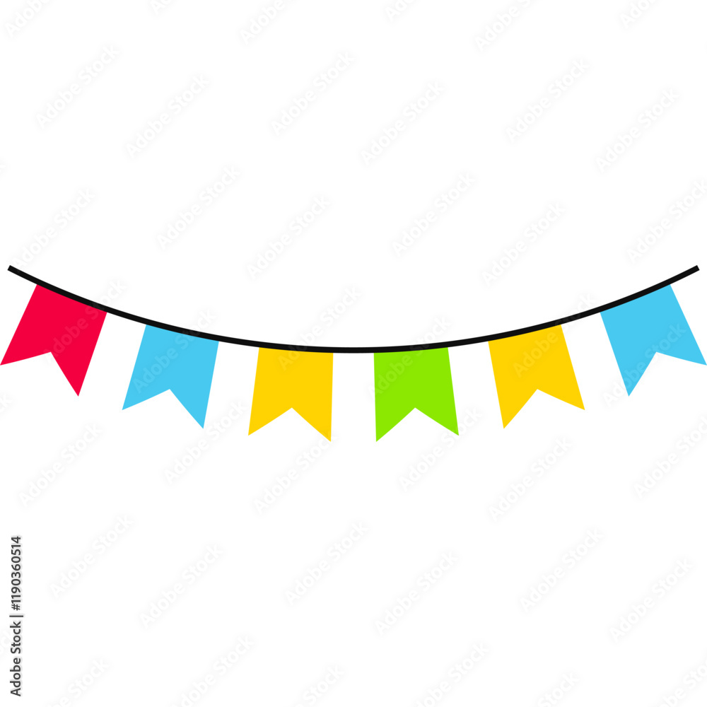 Fototapeta premium Colorful Party Flag Vector