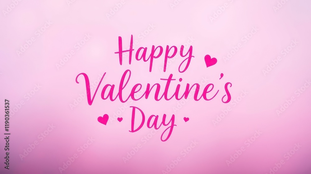 Valentine's Day Card Vector Illustration with Heart Symbol and Calligraphy Type in Romantic Style Valentine's Day Card Vector Illustration with Heart Symbol and Calligraphy Type in Romantic Style