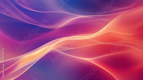 Abstract Purple Pink and Orange Wave Design