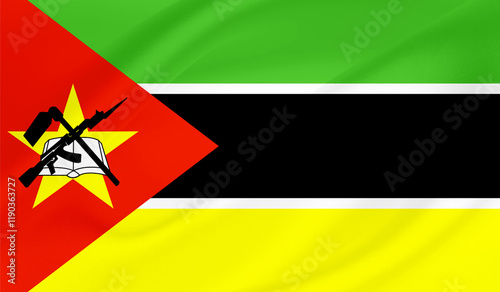 Free Download Realistic National Flag of  Mozambique - GFXLoad