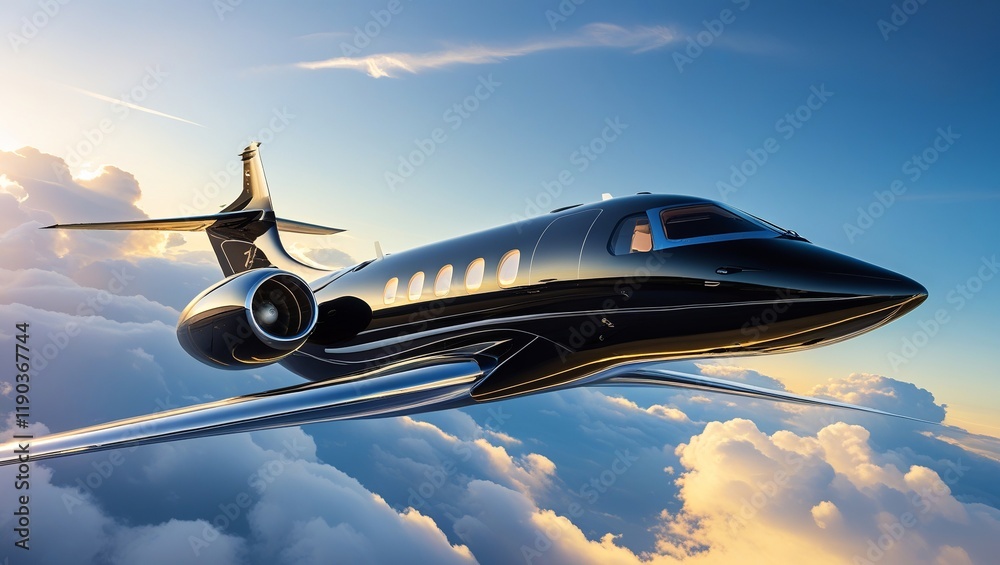 Fototapeta premium airplane in the clouds
