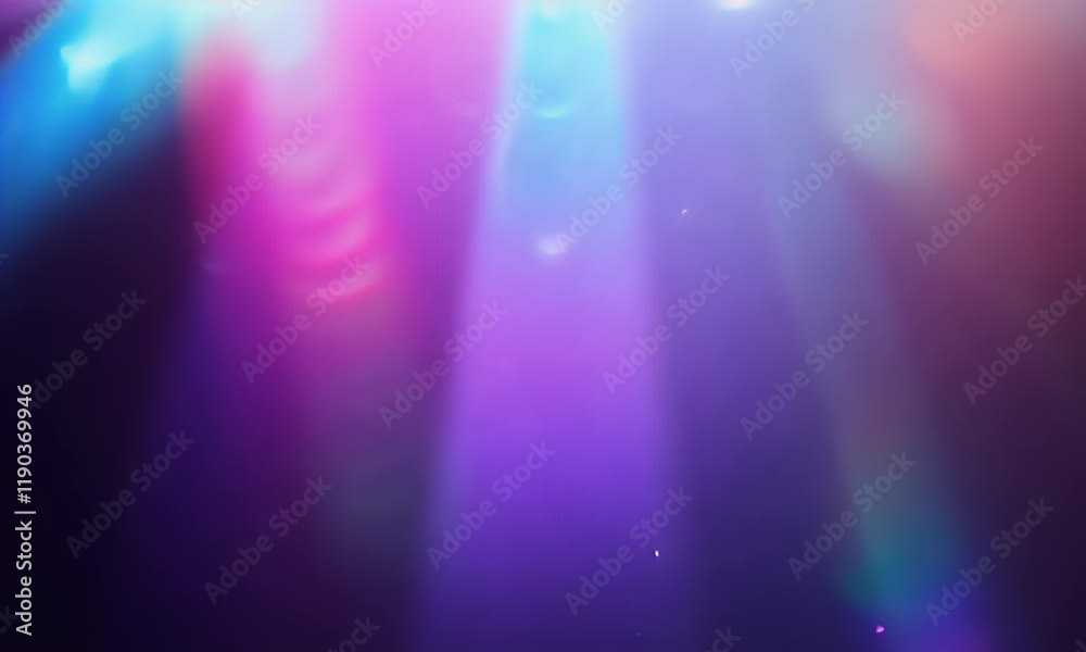 bold lens flare with vibrant prismatic rays and glowing dust
