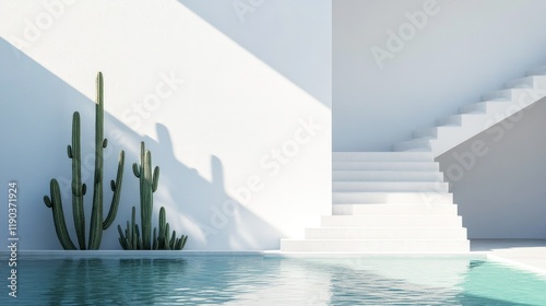 Minimalist design features clean lines, natural elements, and tr photo