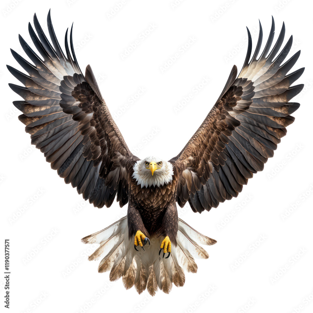 Obraz premium Majestic Bald Eagle in Flight: A Symbol of Freedom and Power