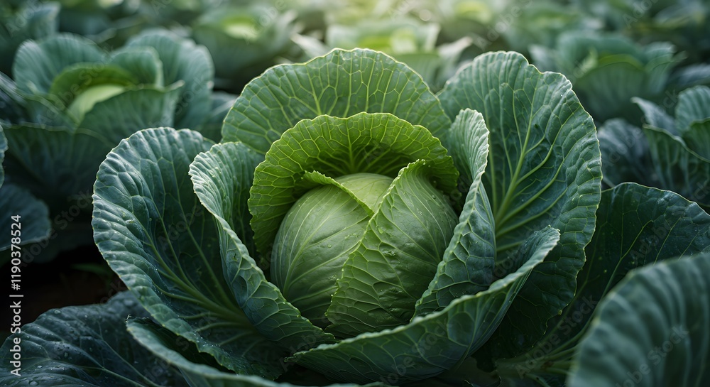 Fresh cabbage harvest close up with natural sunlight showcasing detailed leaf texture and vibrant green vegetable farming in modern agricultural setting for organic and healthy produce Fresh cabbage harvest close up with natural sunlight showcasing detailed leaf texture and vibrant green vegetable farming in modern agricultural setting for organic and healthy produce