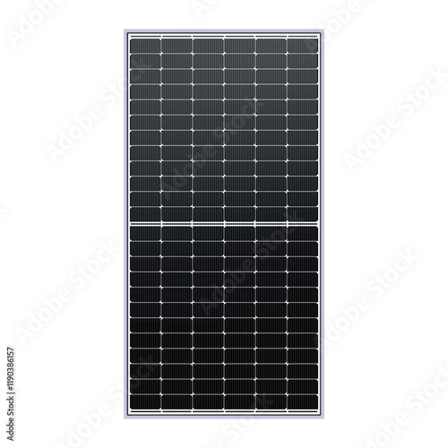Solar Panel Alternative Green Energy Power Source - Isolated white background - High Quality Vector Image