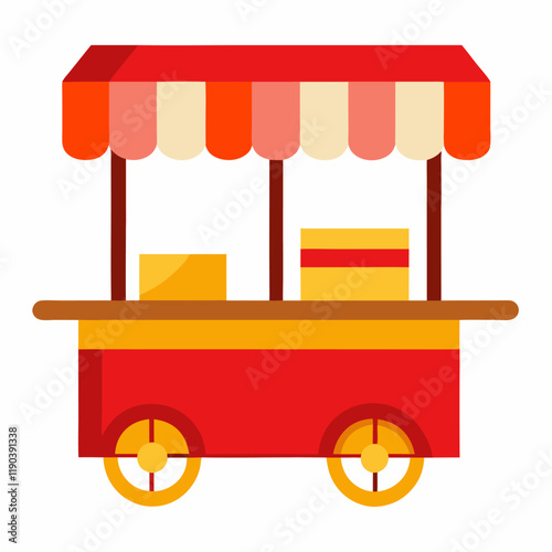 new style food cart vector icon on white background