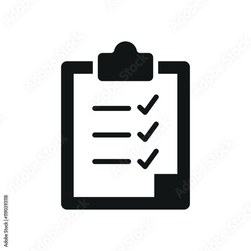 Clipboard stationary icon featuring a sleek and practical style, ideal for adding structure to productivity, paperwork, or task management-themed projects