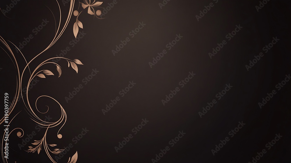 Elegant Brown Floral Design Background Image Elegant Brown Floral Design Background Image