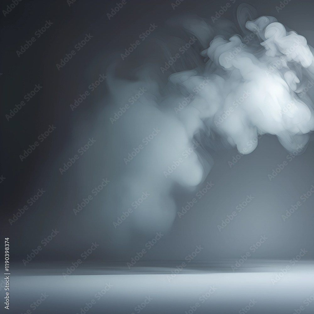 Naklejka premium The background is in the form of fog with a soft glow, creating an atmosphere of mystery and mystery.