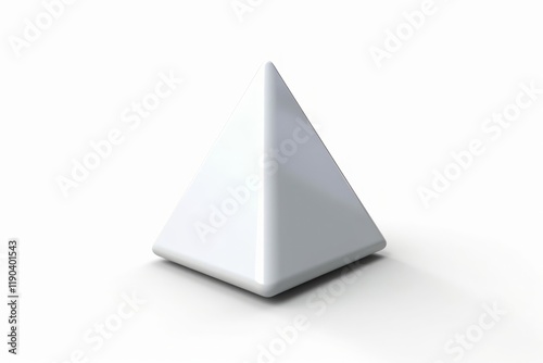 Wallpaper Mural 3D White pyramid with shadow. Rounded corners. Torontodigital.ca