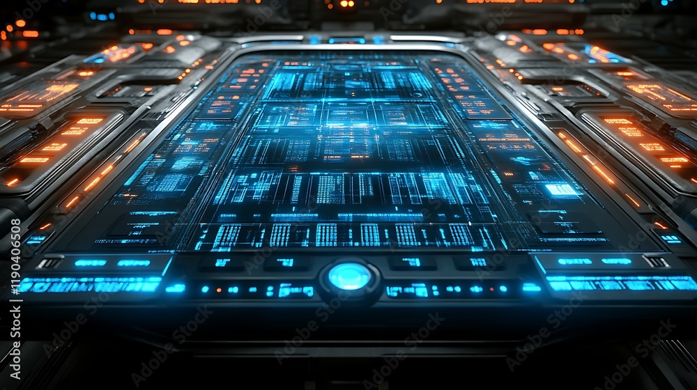 Obraz premium Futuristic Technology Interface Panel Display System