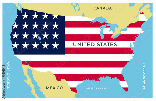 Fotografie GULF of america  illustration