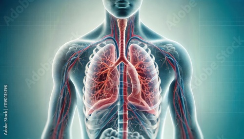 肺と人体の骨格