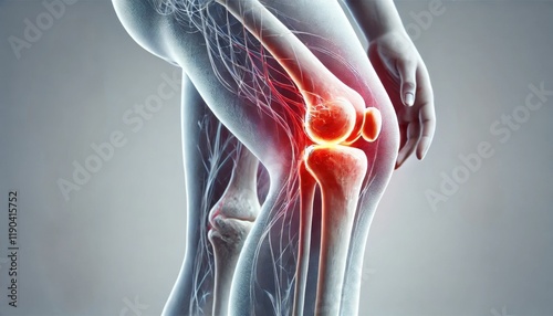 膝の痛みがある膝の骨格