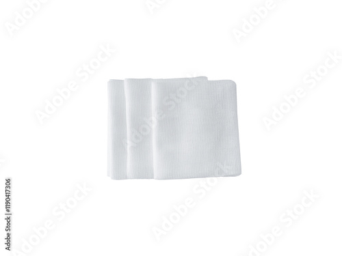Φωτογραφία sterile gauze medical napkin on a white background