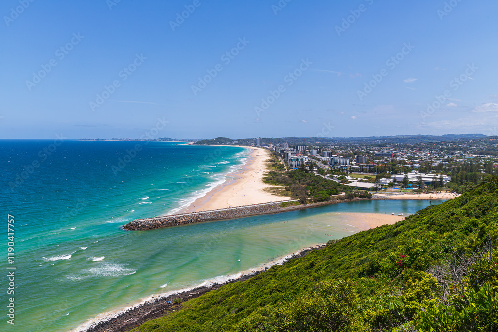 Tungum lookout in Burleigh Heads National Park at The Gold Coast, Queensland, Australia