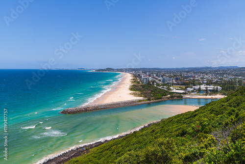 Obraz na płótnie Tungum lookout in Burleigh Heads National Park at The Gold Coast, Queensland, Australia w salonie