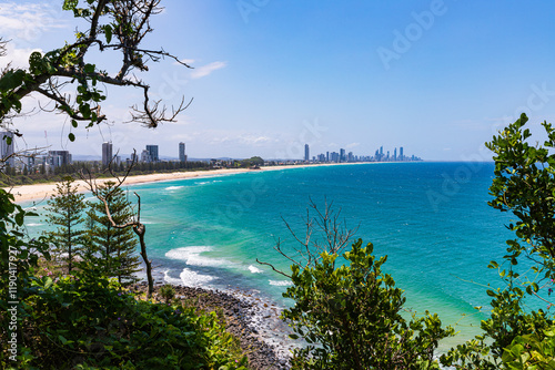 Obraz na płótnie Burleigh Head National Park at The Gold Coast in Queensland, Australia w salonie